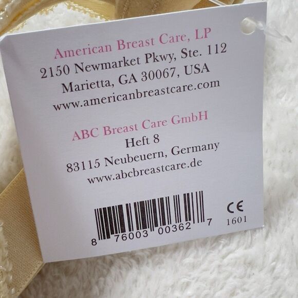 ABC 101 American Breast Care Mastectomy Bra Womens Sz 44B Beige Wireless NWT - Picture 10 of 10